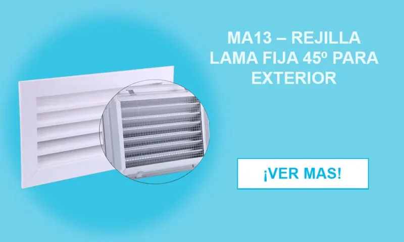 MA13 – REJILLA LAMA FIJA 45º PARA EXTERIOR